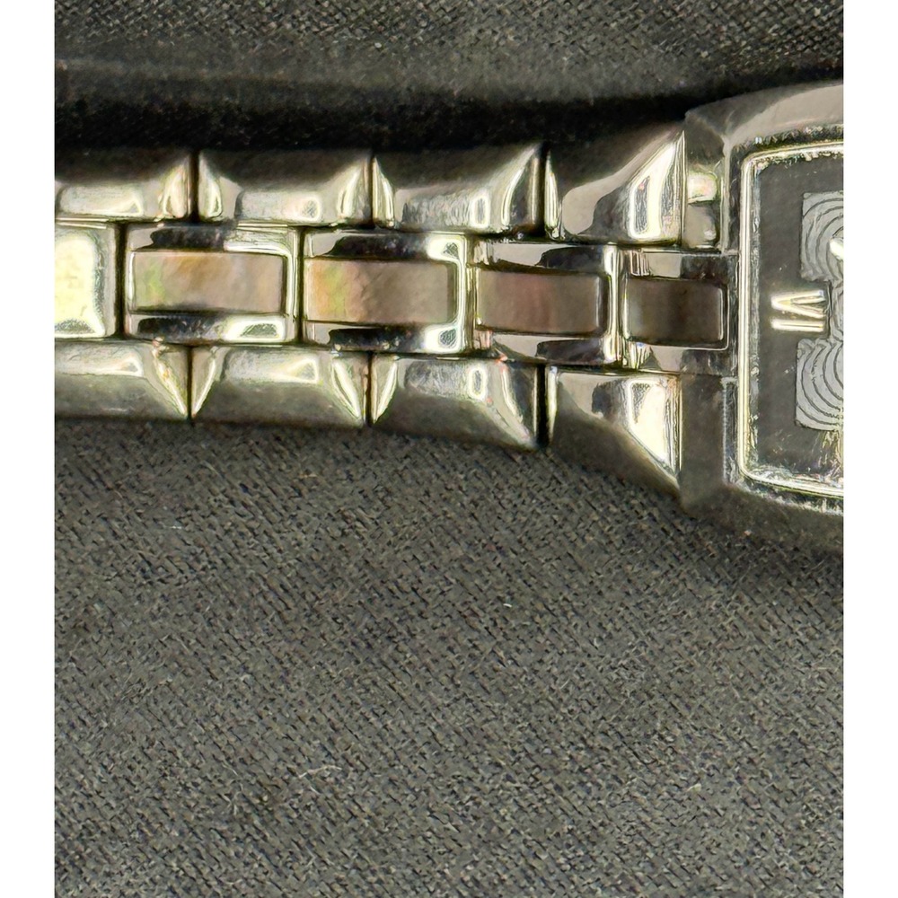 Fossil Watch Womens OS Silver Mother of Pearl Inlay ES-1440 Bracelet Y2K - Picture 6 of 6